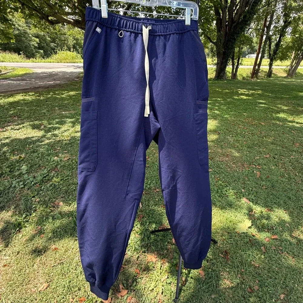 Figs Mens Navy Blue Technical Collection Scrub Jogger Pants M23SW2008 Medium